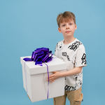 Бант-шар в фиолетовом цвете, металлик, 21 см/ 36 см