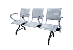 Секция стульев перфорированная трехместная «Прайм» с подлокотниками