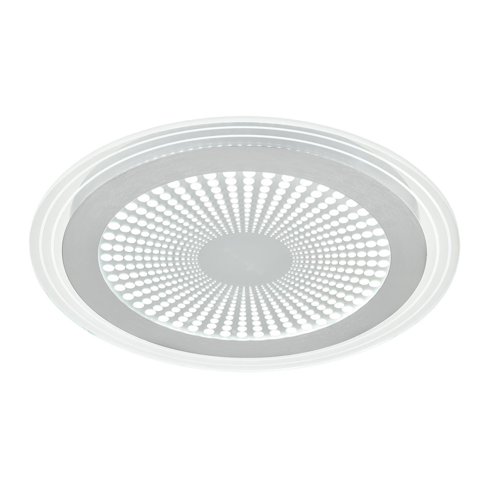 7739/80L MITRA LED SN 603 Светильник металл/акрил/белый/серебряный/прозрачный LED 80Вт 3000-6500К D480 IP20 пульт ДУ PROMISE