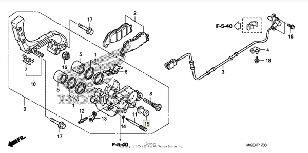 Honda Пыльник пальца суппорта 45132-166-016 аналог 45132-166-006 45132-GW3-980 45132-KCN-750