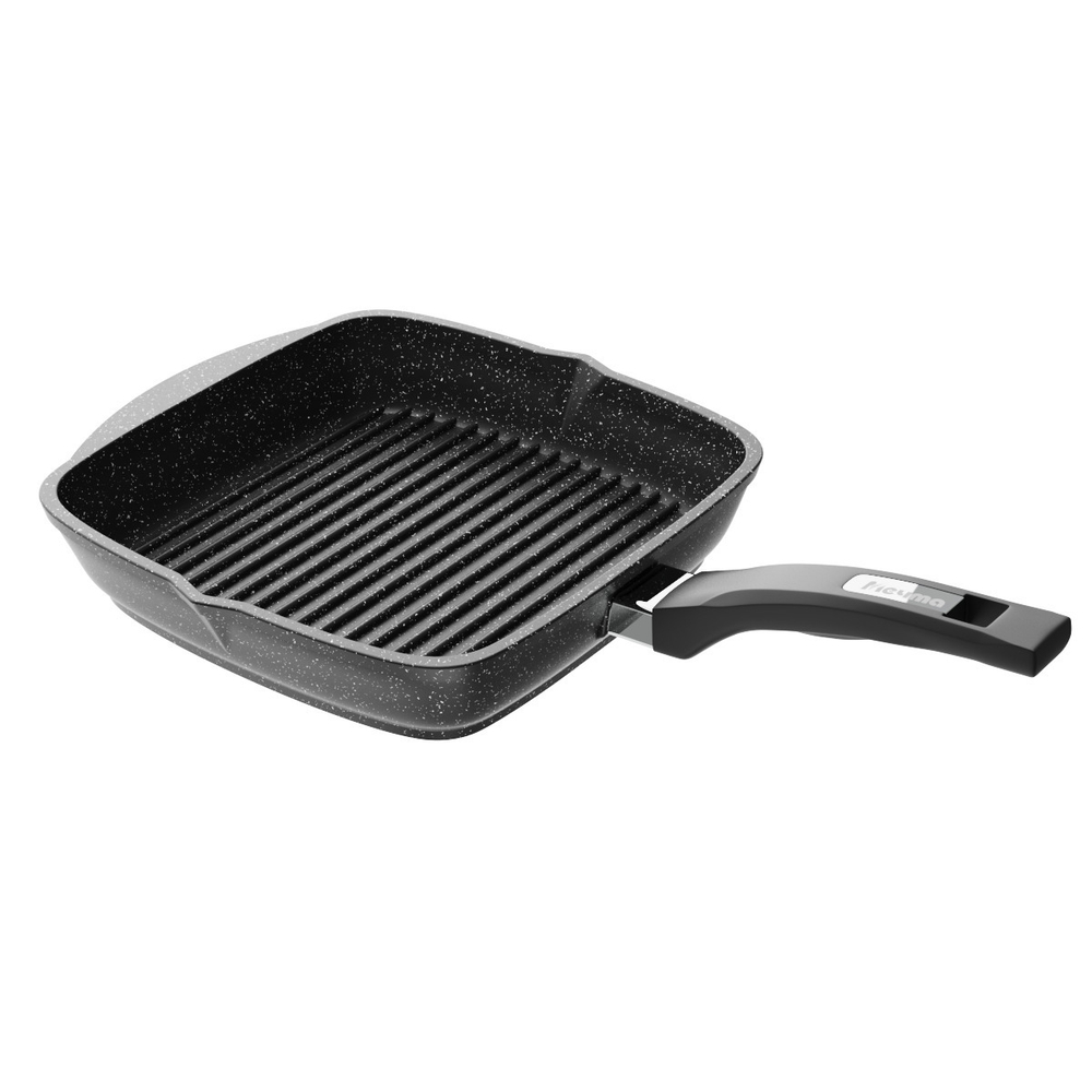Сковорода-гриль "Мечта" Гранит с несъемной ручкой от 24 см до 28 см