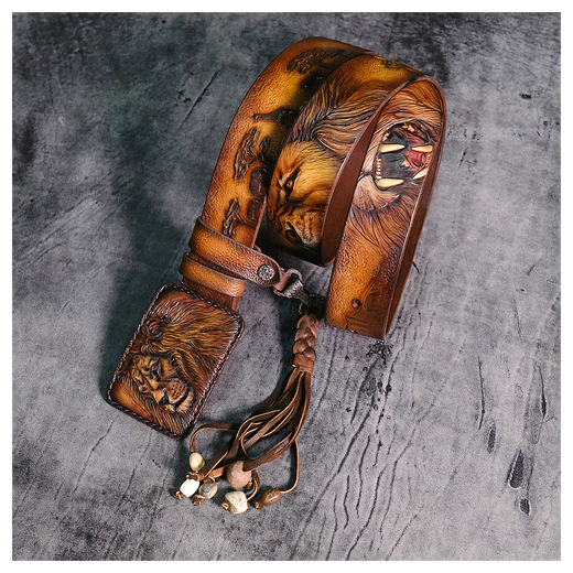 Кожаный ремень «Лев»