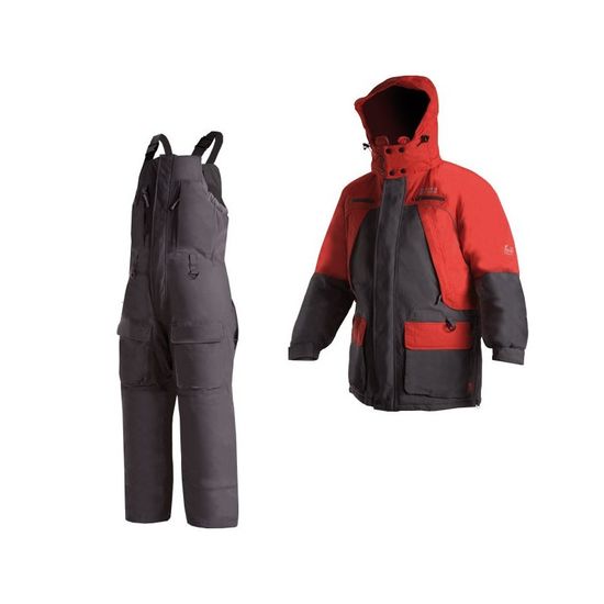 Костюм "Фишермен" утепл. кур+п/к (серый/красный)