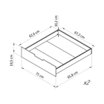 Комплект выдвижных ящиков под кровать Фиона из массива сосны 2 шт.