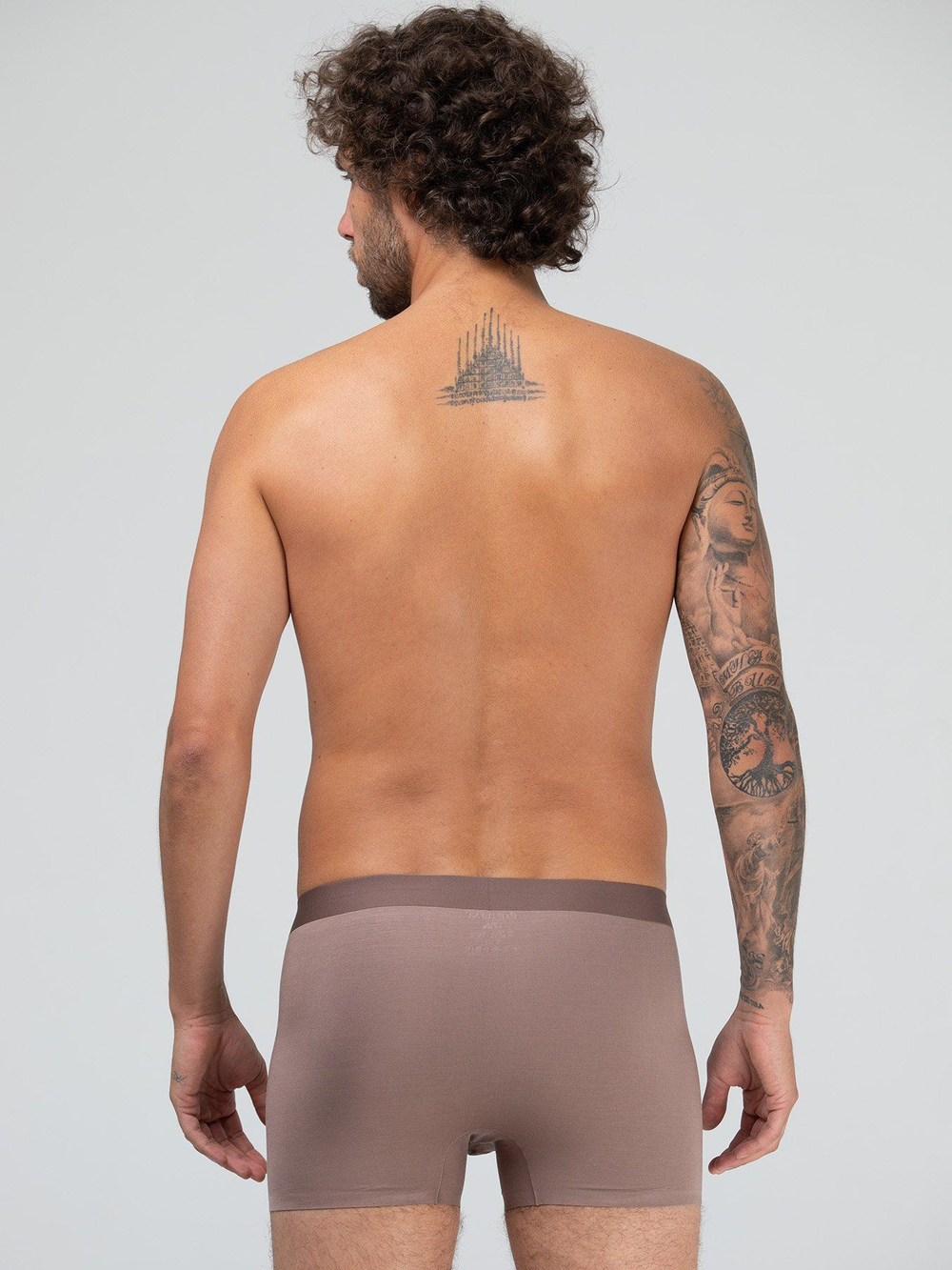 Мужские трусы-боксеры из вискозного полотна (Размер: 4X) (Цвет: коричневый)