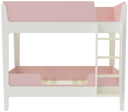 Кровать двухъярусная КарИВи Лотос Белый  Розовый