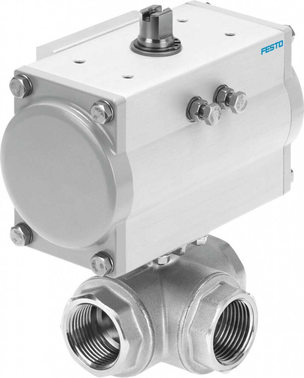Шаровой кран с приводом Festo VZBM-A-3/8-RP-25-F-3L-B2-PA10 Ру25 Ду10 (PN25 DN10)