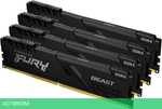 Оперативная память Kingston Fury Beast 4x8GB DDR4 PC4-28800 (KF436C17BBK4/32)