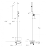 Напольный смеситель для ванны ODISEA JOYA 598503SOC золото