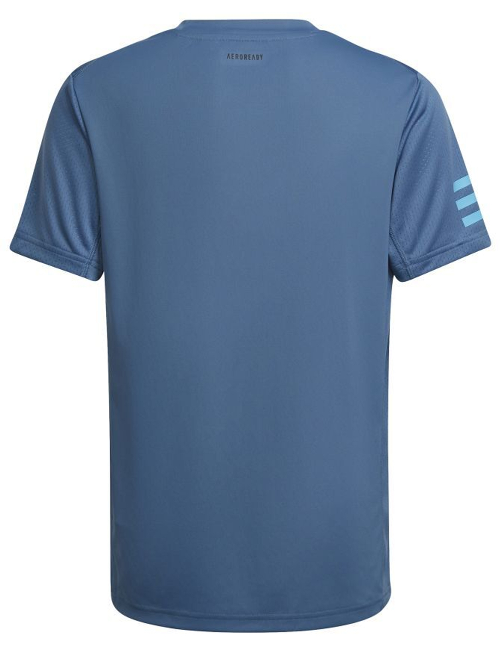 Футболка для мальчика теннисная Adidas B Club 3 Stripes Tee - altered blue/sky rush