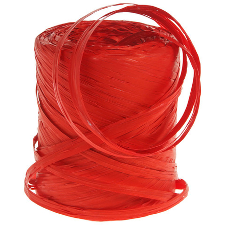 Рафия искусственная 10ммx200м Красный