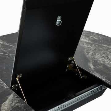 Обеденный стол Elan диаметр 110 (40) раскладной черный