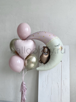 Набор шаров «Нежный сюрприз для малышки» с полумесяцем