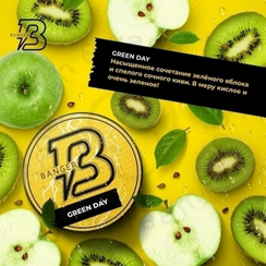 Табак для кальяна Banger Green Day (Яблоко, киви, кислинка) 25 гр.