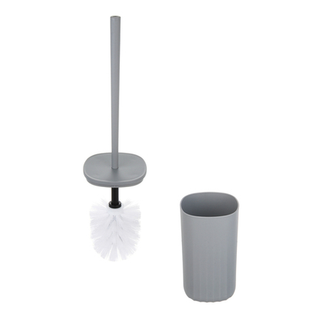 Ёрш для унитаза тм VETTA Сидней, пластик, PP, серый, 9,5x39,5см