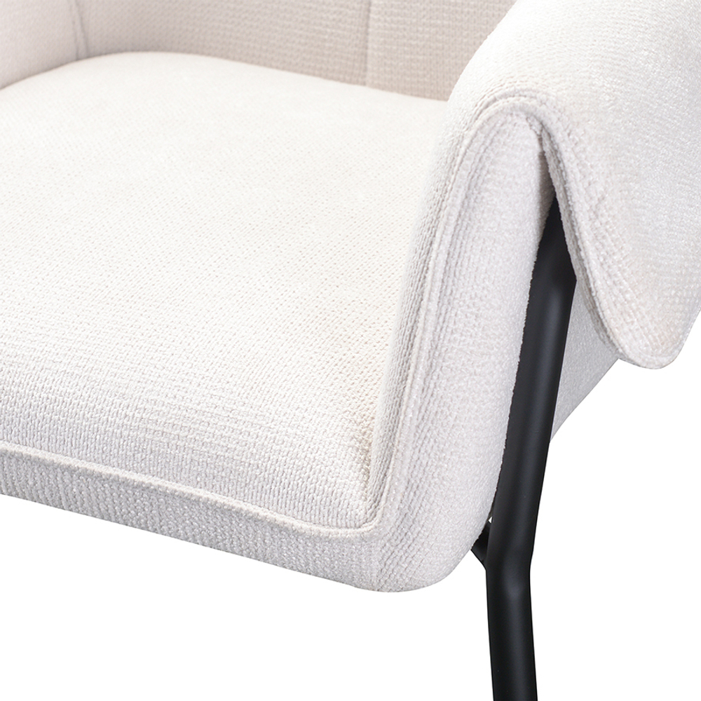 Стул aline, шенилл, молочный