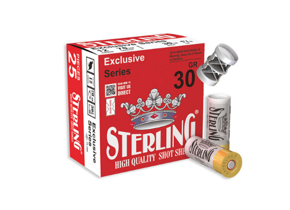 Патрон 12/70 STERLING Bior дробь № 4 32 гр., коробка 25 шт.