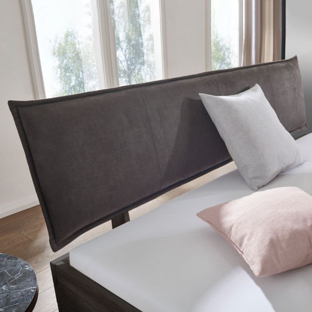 Двуспальная кровать 200х200 Беллиссима массив дуба, черная