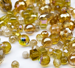 МБ-13 Хрустальные бусины, форма: МИКС, цвет: Шампань, 25 гр.