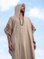 Накидка-пончо с капюшоном Tribal (песочная)