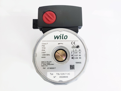 Циркуляционный насос WILO TSL 12/6,7-3С для газовых котлов Bosch Gaz6000, Buderus U072 мощность 84 Ватт, артикул: 87186450600