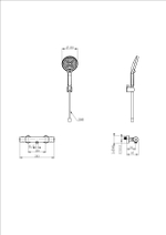 Смеситель для душа с термостатом WONZON & WOGHAND INN1, Темный графит (WW-B3013-A-BGG)