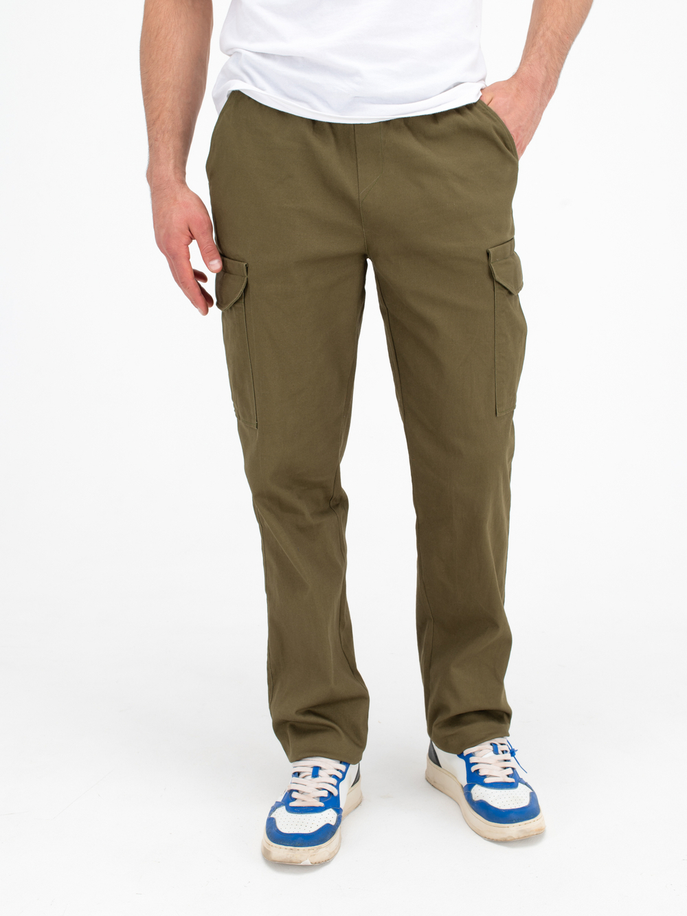 Карго джоггеры прямые. Хаки