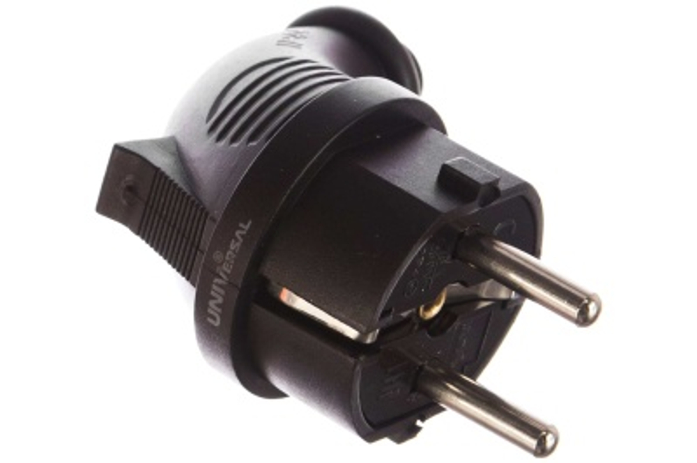 Вилка каучук угловая однофазная 1/40