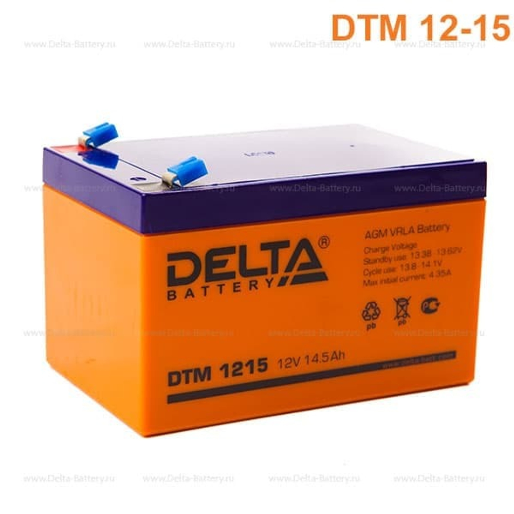Аккумуляторная батарея Delta DTM 1215 (12V / 14.5Ah)