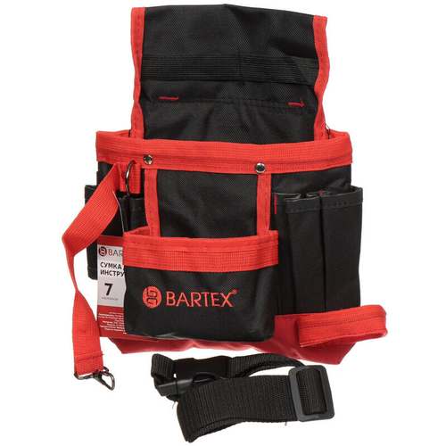Сумка-пояс для инструм, текстиль, Bartex, пласт.замок, 7 карманов, шт