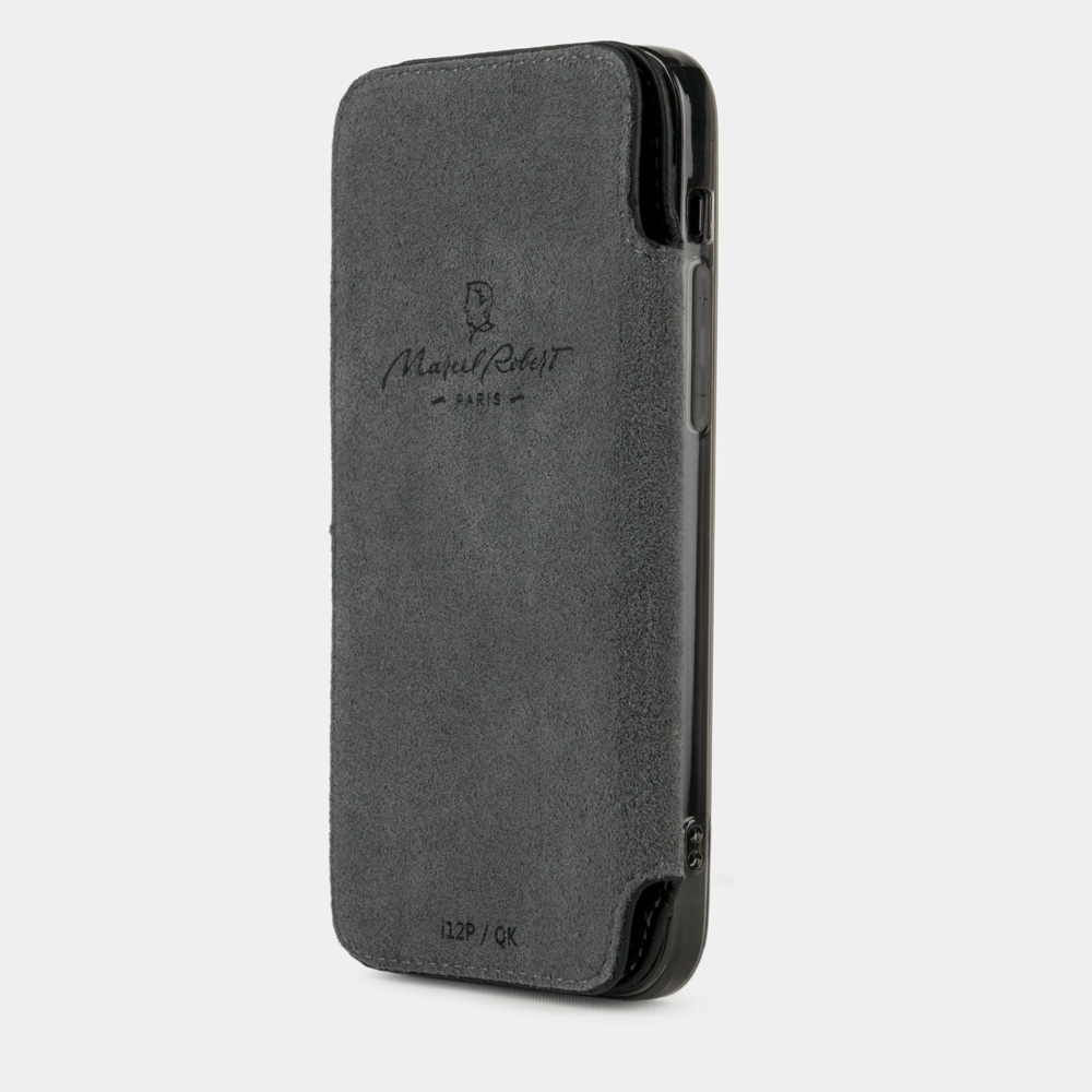 Чехол Benoit для iPhone 12 Pro Max из натуральной кожи теленка, цвета черный