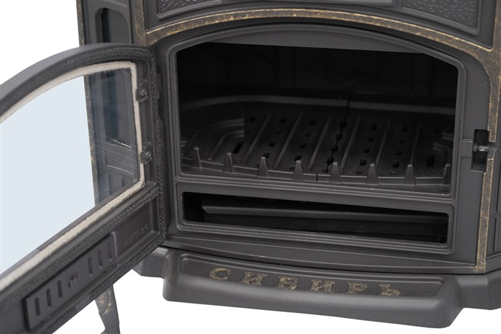 Печь-камин чугунная "Сибирь" 10 кВт