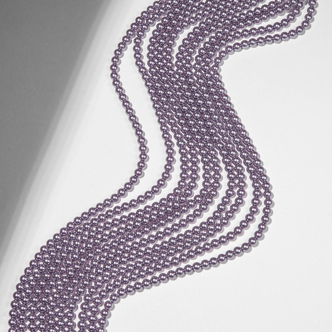 Хрустальный жемчуг, оттенок "PurpleAsh", шар 4мм, улучшенное покрытие