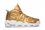 Кроссовки Supreme X Nike Air More Uptempo Metallic Gold