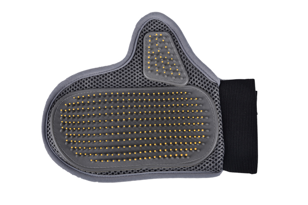 Nunbell пуходёрка варежка для кошек и собак с металлическими зубьями