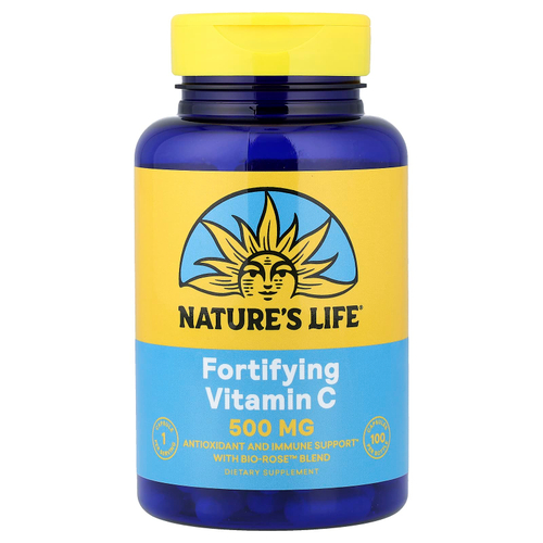 Nature's Life, укрепляющий витамин C, 100 капсул