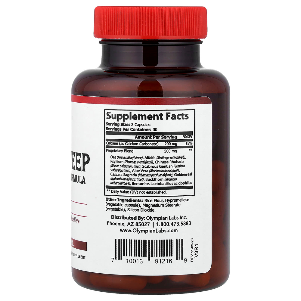 Olympian Labs, Colon Sweep, формула для полного очищения, 60 растительных капсул