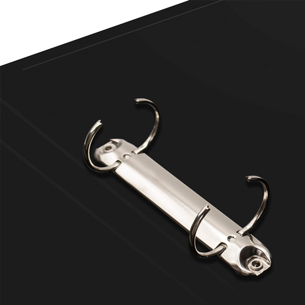 Папка на 2-х кольцах Silwerhof, пластиковая, 500 мкм, корешок 30 мм, черная