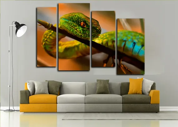 Модульная картина "Изумрудная котиара"