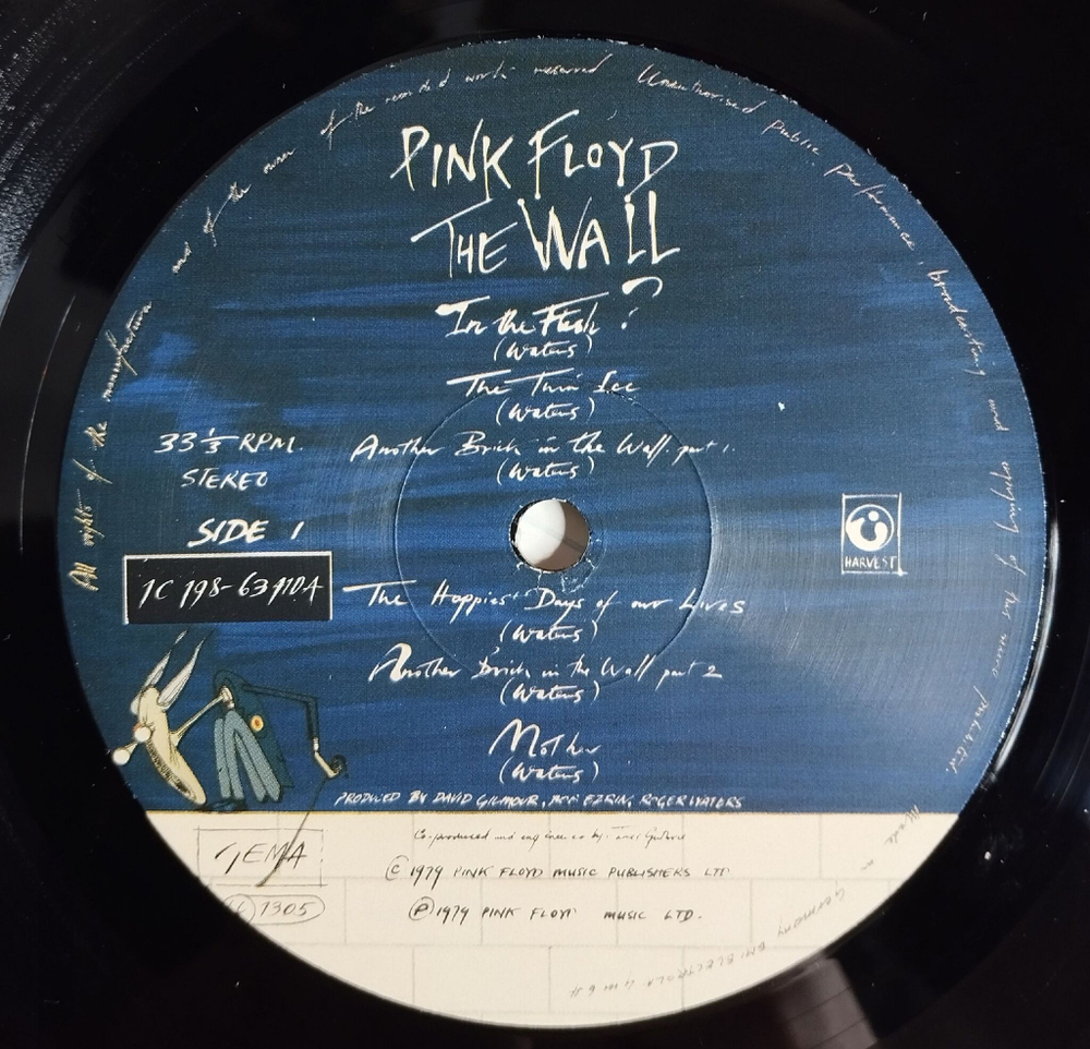 Винтажная виниловая пластинка LP Pink Floyd The Wall (Germany 1979) EX