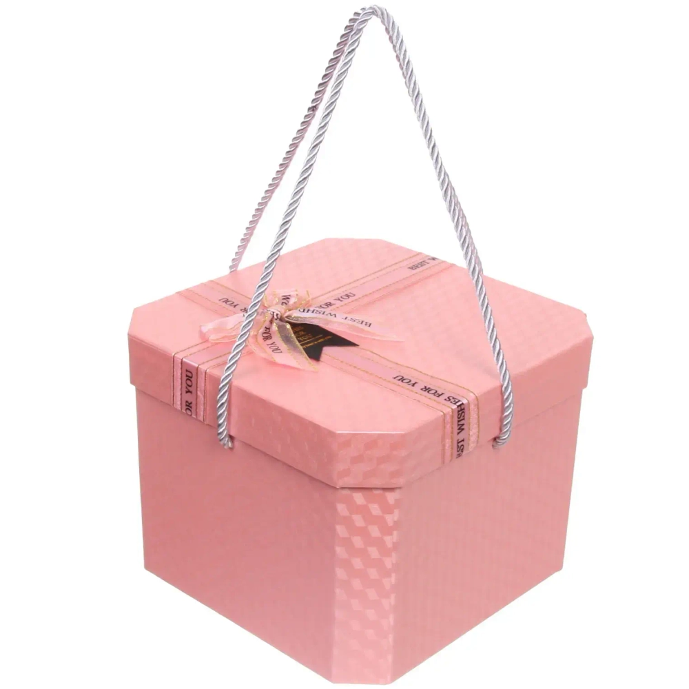 Коробка подарочная «Близкому человеку» 19*19*14 см, розовый