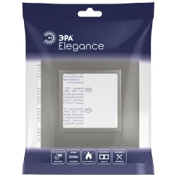 Рамка для розеток и выключателей ЭРА Elegance 14-5011-16 Classic, на 1 пост, титан