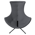 Кресло HUG тёмно-серый, экокожа, шенилл