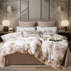 Комплект постельного белья на резинке Сатин Премиум «Белоснежный рассвет»