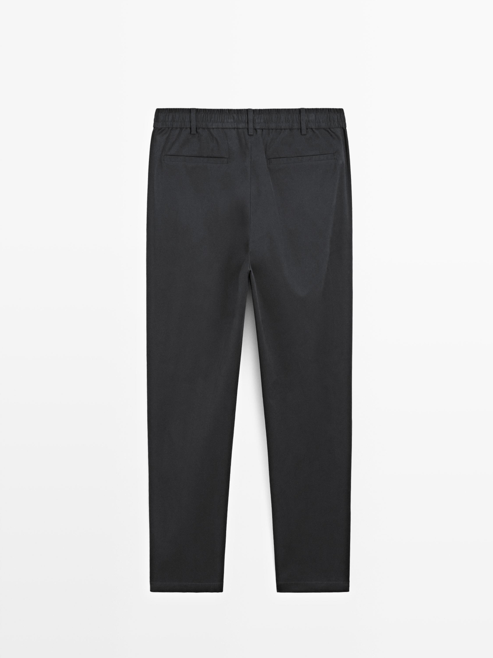 Massimo Dutti Брюки-джоггеры из смесовой хлопковой ткани, темно-синий