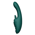Зеленый вибратор-кролик 24,6см с функцией вылизывания и нагревом Zalo Ares G-Spot Rabbit Vibrator Turquoise Green