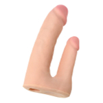 Поясной страпон 19см с насадкой для двойного проникновения ToyFa RealStick Elite 984104