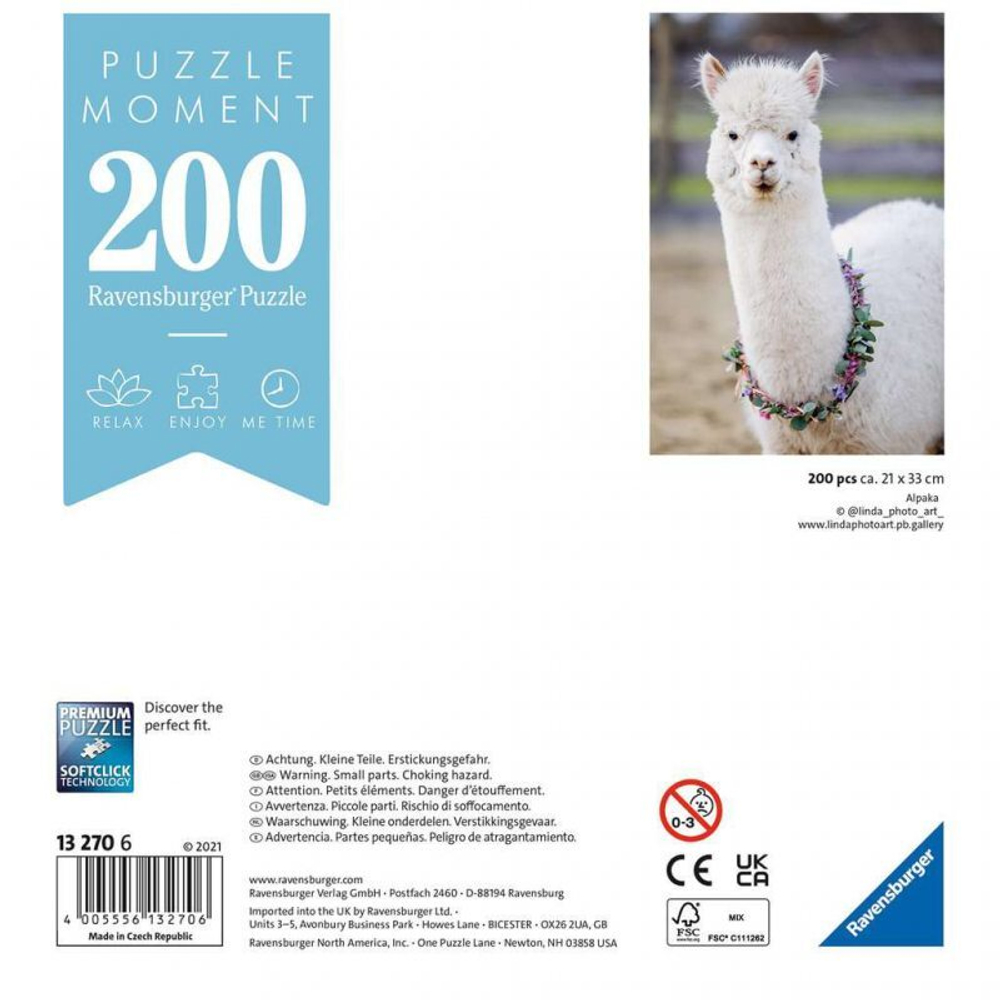 Ravensburger - Пазл Момент Альпака 200 шт. 132706