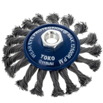 Щетка коническая 115 мм/М14 для УШМ, проволока сталь крученая Yoko