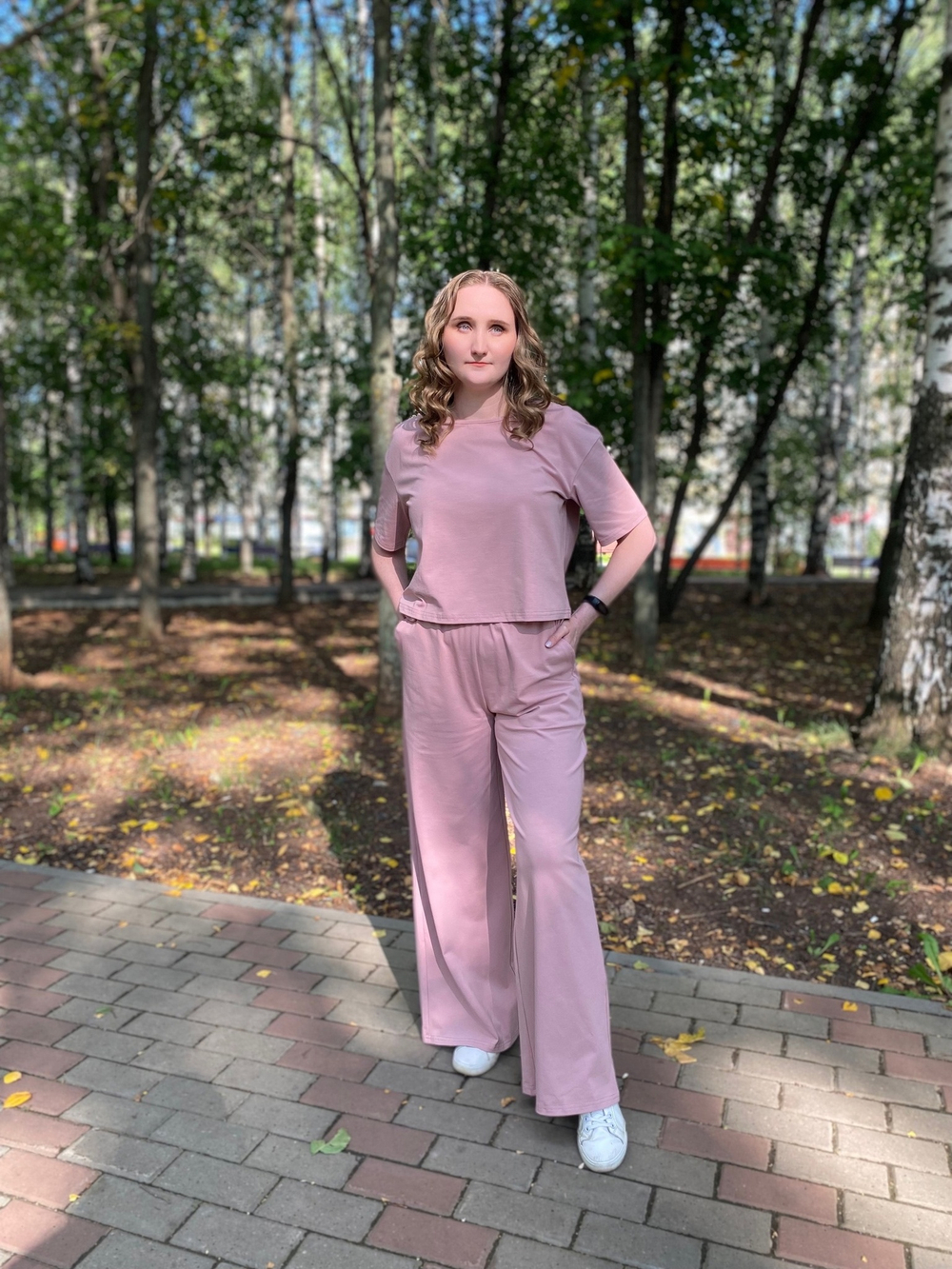 Костюм женский "Бэсти розовый К.Л" брюки (ЮС)